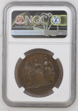 1727 Coronation Of Caroline 34mm Copper Medal - NGC MS63
