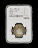 Victoria 1887 Florin - NGC MS63