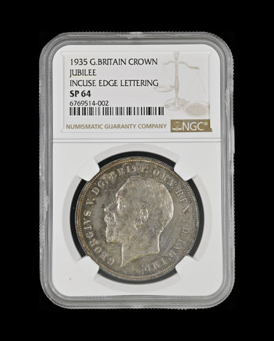 George V 1935 Specimen Crown - NGC SP64