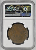 1702 Coronation Of Queen Anne 35mm Bronze Medal - NGC AU58