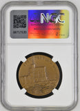 1935 George V Silver Jubilee Royal Mint 32mm Bronze Medal - NGC MS65BN