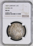 George IV 1820 Halfcrown - NGC MS64