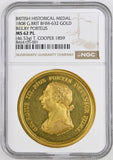 1808 Christ's College Cambridge 43mm Gold Porteus Medal - NGC MS62PL