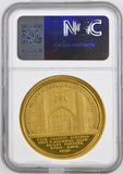 1808 Christ's College Cambridge 43mm Gold Porteus Medal - NGC MS62PL