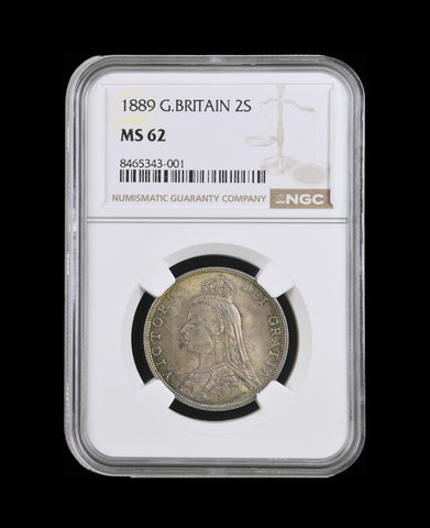 Victoria 1889 Florin - NGC MS62