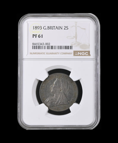 Victoria 1893 Proof Florin - NGC PF61