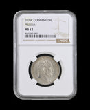Germany 1876 C Prussia 2 Mark - NGC MS62