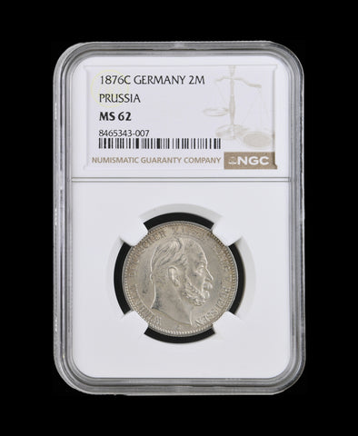 Germany 1876 C Prussia 2 Mark - NGC MS62