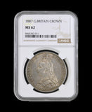 Victoria 1887 Crown - NGC MS62