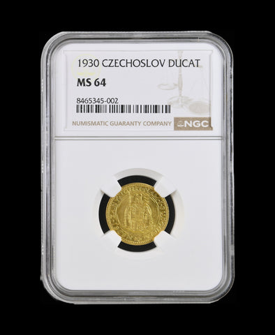 Czechoslovakia 1930 Gold Ducat - NGC MS64