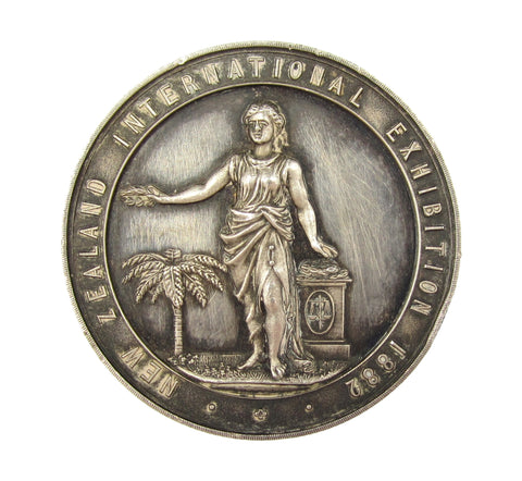 New Zealand 1882 International Exhibition 36mm Silver Medal
