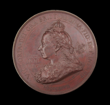 1897 Victoria Diamond Jubilee 76mm British Empire Bronze Medal - By Bowcher