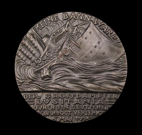1915 Sinking Of The S.S Lusitania 55mm Medal
