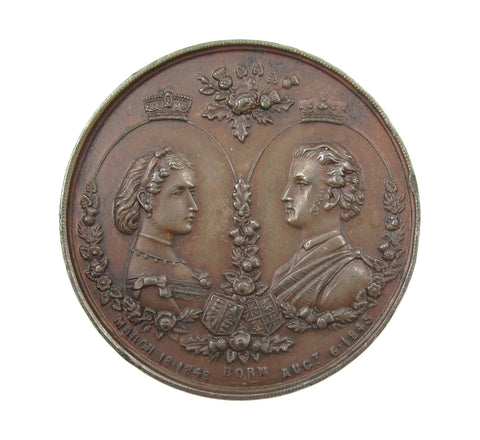 1871 Marriage Of Louise 39mm Bronze Medal - By Ottley