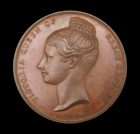 1838 Victoria Coronation 54mm Bronze Medal - By Halliday