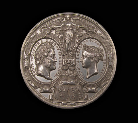 1844 Visit Of Louis Philippe Of France To Victoria 38mm Medal - By Allen & Moore