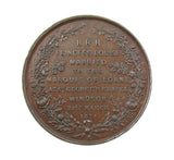 1871 Marriage Of Louise 39mm Bronze Medal - By Ottley