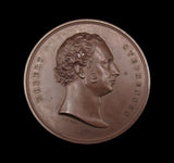 1850 Britannia Tubular Bridge Robert Stephenson 58mm Medal - By Wyon