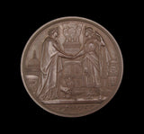 1867 Sultan Of Turkey Visit To London 77mm Bronze Medal - By Wyon