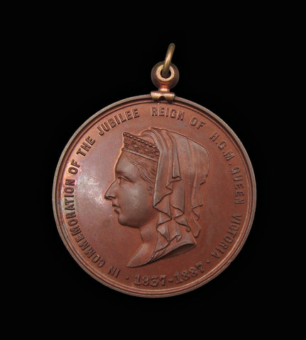 1887 Victoria 50th Anniversary of The Crewe Railway 39mm Medal - By Moore