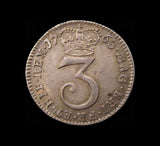 George III 1763 Maundy Threepence - NEF