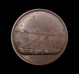 1850 Britannia Tubular Bridge Robert Stephenson 58mm Medal - By Wyon