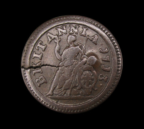Anne 1713 Pattern Farthing - BMC 732