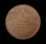 1912 Taylor & Challen Minting Machinery 38mm Advertising Token