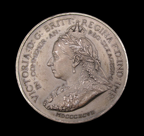 1897 Diamond Jubilee Sheffield Town Hall 51mm Medal - By Bowcher