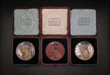 1833 Royal Cornwall Polytechnic Society 3 x Silver & Bronze Medal Set - By Wyon