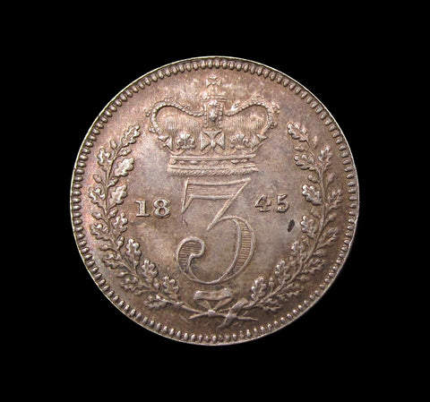 Victoria 1845 Threepence - A/UNC