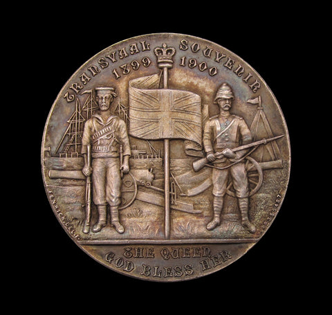 1900 South African War Transvaal Souvenir 38mm Medal - By Fenwick