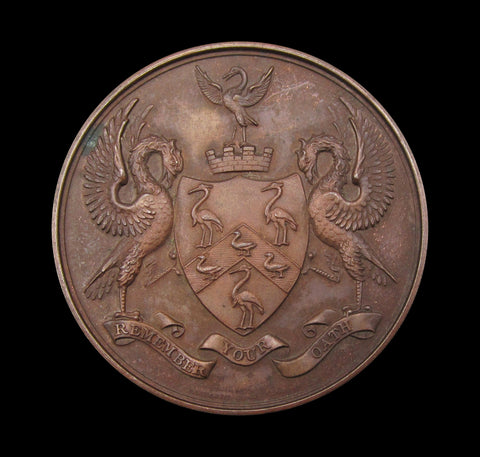 c.1910 Worshipful Company Of Poulters 44mm Bronze Medal