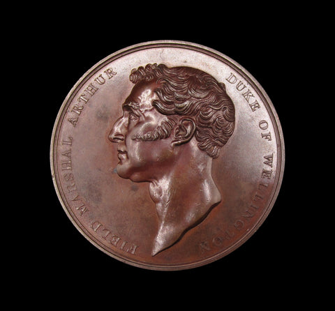 1841 Duke Of Wellington 61mm Bronze Medal - By Pistrucci