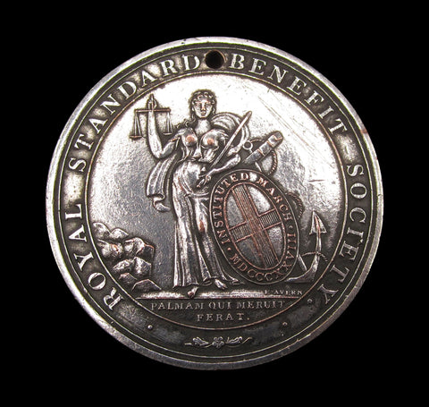 1828 Royal Standard Benefit Society 48mm Medal - By Avern