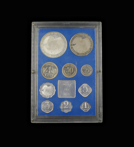 India 1975 10 Coin Proof Set - FDC