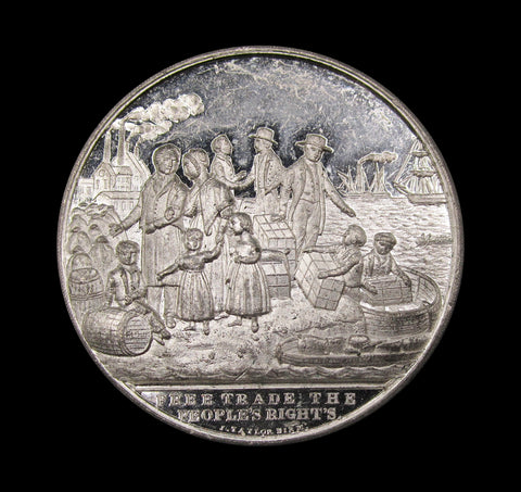 1846 Repeal Of The Corn Laws 54mm Medal - By Allen & Taylor