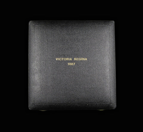 1887 Hard Case For 19 Coin Specimen Set - Five Pound To Farthing inc Maundy