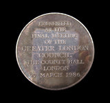 1986 Final London Council Meeting 57mm Silver Medal