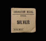 1902 Edward VII Coronation 31mm Silver Medal - In RM Envelope