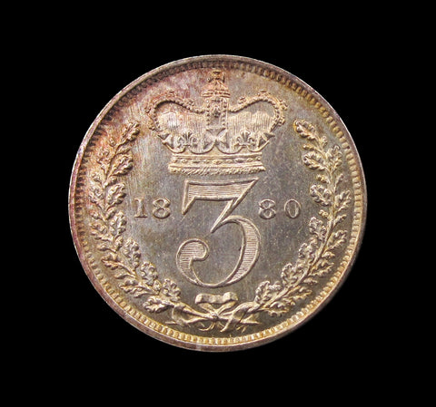 Victoria 1880 Threepence - EF