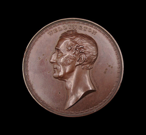 1839 Duke Of Wellington Cinque Ports 55mm Medal - By Wyon