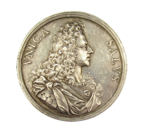 1721 Prince James III The Only Safeguard 50mm Silver Medal - By Hamerani