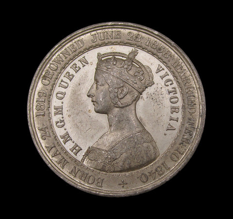 1851 Great Exhibition 38mm White Metal Medal - By Allen & Moore
