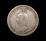 Victoria 1893 Jubilee Head Threepence - Good Fine