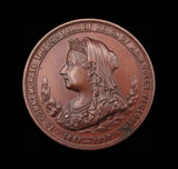 1897 Victoria Diamond Jubilee Lancashire 38mm Bronze Medal - By Miesch