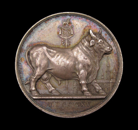 1815 English Arms In The Netherlands 41mm Silver Medal - By Depaulis