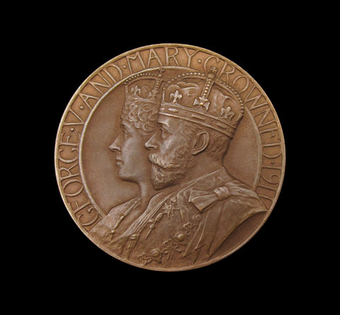 1911 George V Coronation 'Ship of State' 39mm Bronze Medal - By Pinches