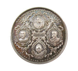 1897 Diamond Jubilee Heirs To The Throne 38mm Silver Medal - By Bowcher