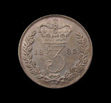 Victoria 1885 Threepence - GEF